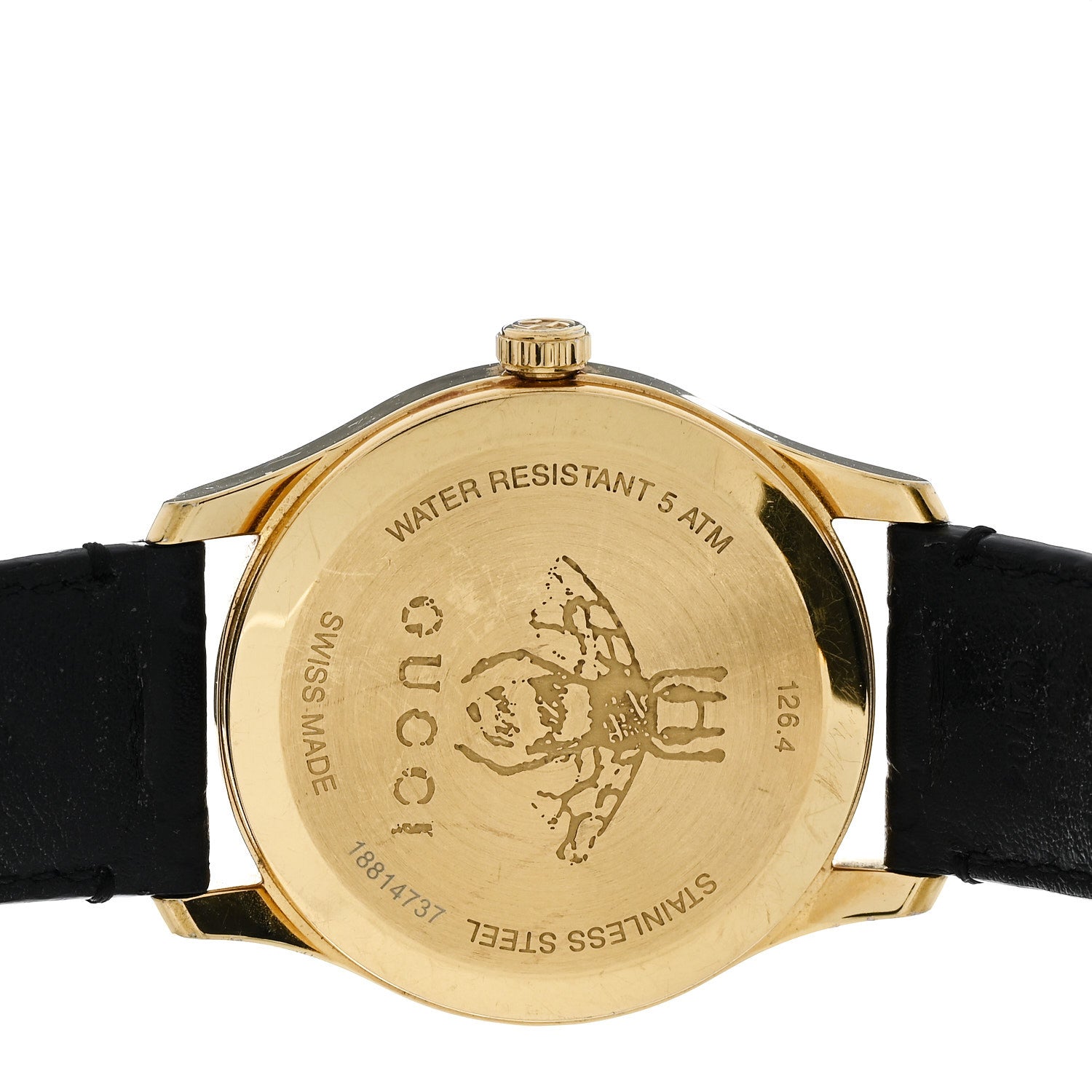 Gucci Stainless Steel Calfskin 38mm G-Timeless Quartz Watch Black 4 of 4