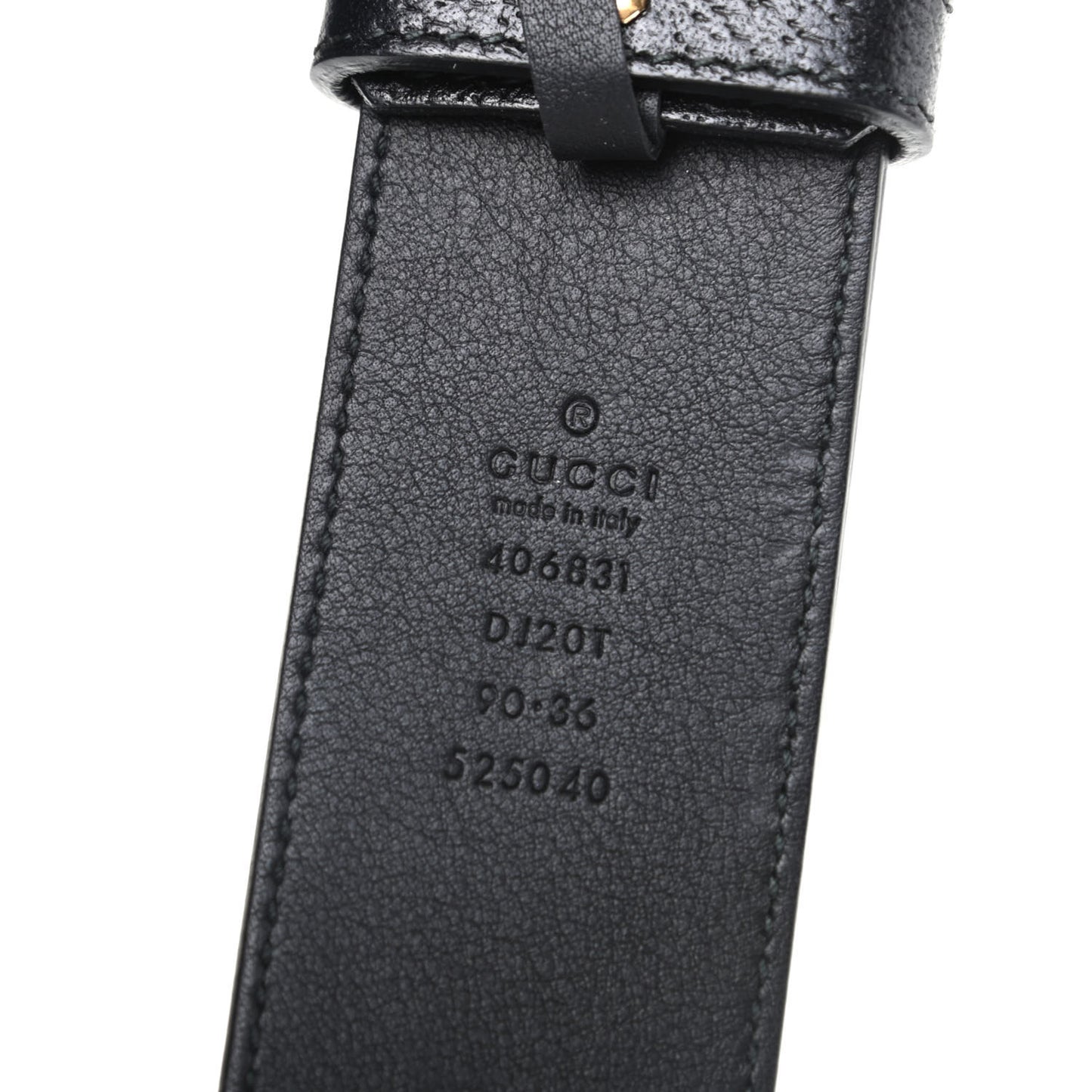 Textured Calfskin Double G 40mm Belt 90 36 Black