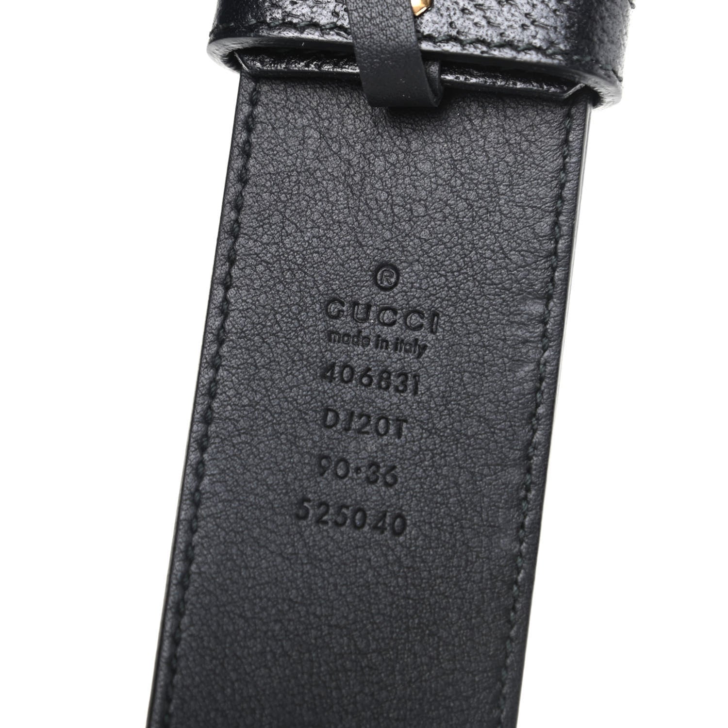 Gucci Textured Calfskin Double G 40mm Belt 90 36 Black 3 of 6