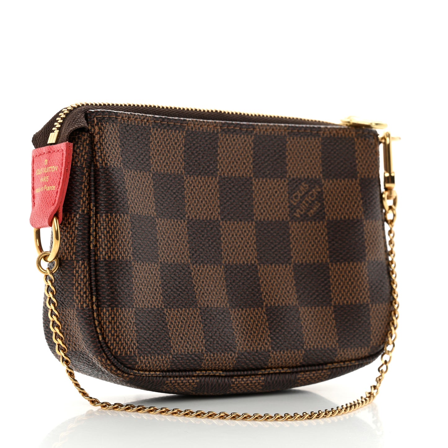 Damier Ebene 2019 Christmas Animation Mini Pochette Accessories Red