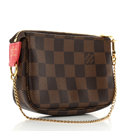 Louis Vuitton Damier Ebene 2019 Christmas Animation Mini Pochette Accessories Red 3 of 9