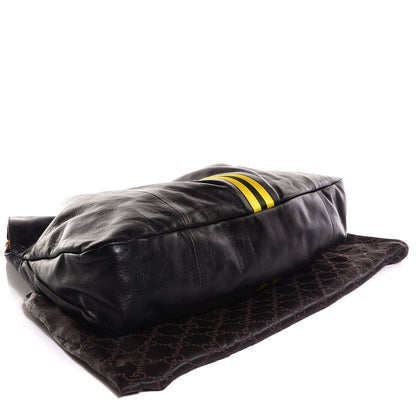 Gucci Leather Metal Bamboo Striped Tote Black 4 of 7