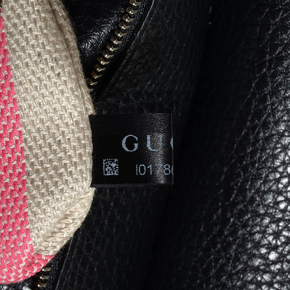 Gucci Cellarius Calfskin Large Bamboo Daily Top Handle Bag Black 6 of 9