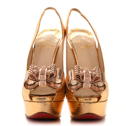 Christian Louboutin Ayers Metal Nodo 150 Pumps 37 Gold 2 of 21