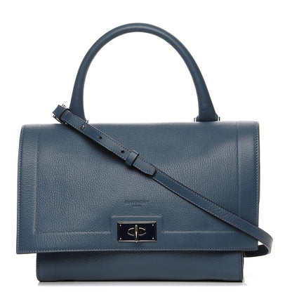 Givenchy Grained Calfskin Small Shark Lock Satchel Mineral Blue 1 of 8