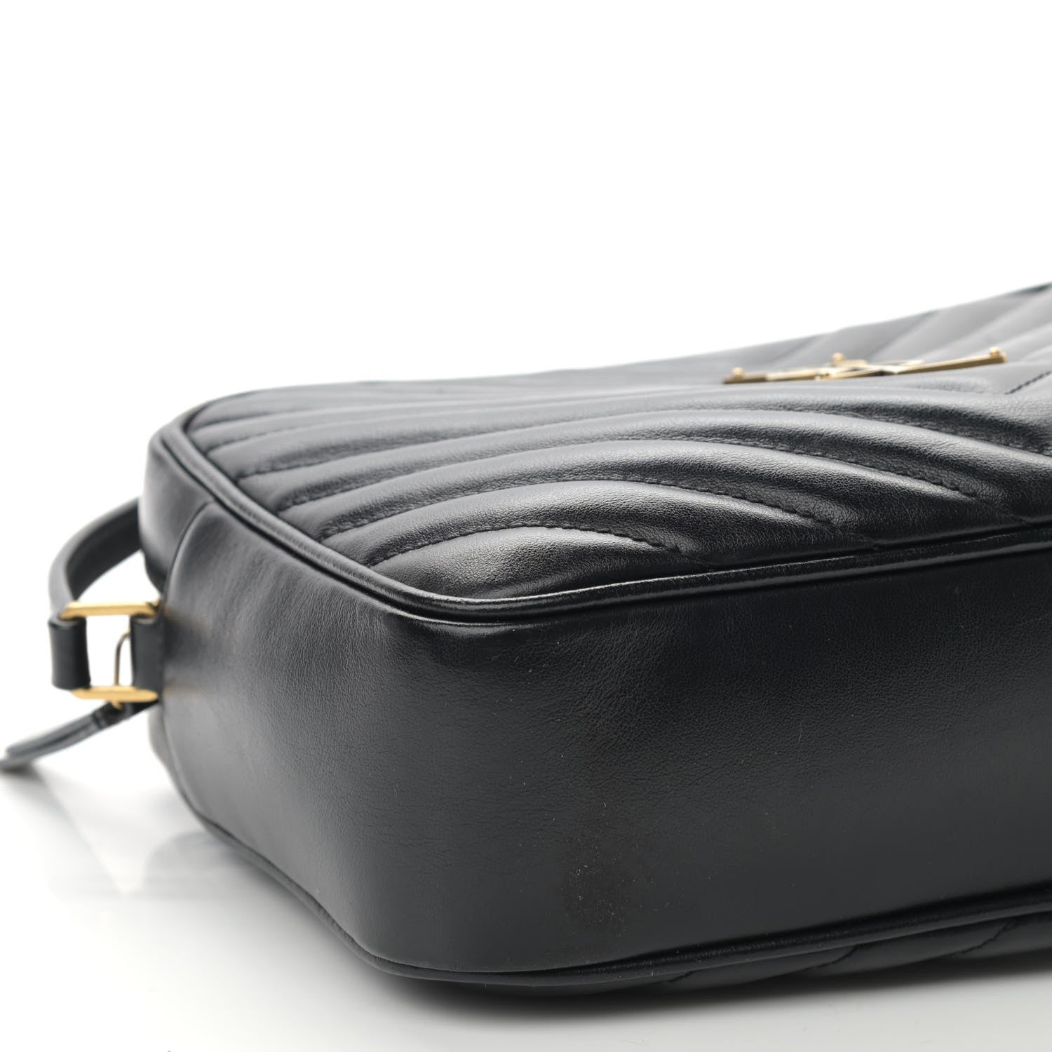 Saint Laurent Calfskin Matelasse Monogram Lou Camera Bag Black 9 of 10