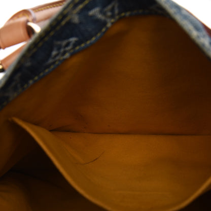 Louis Vuitton Monogram Denim Sac Plat Blue 7 of 8