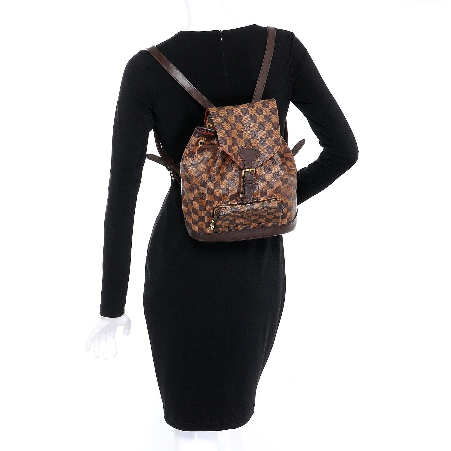 Louis Vuitton Damier Ebene Montsouris MM Backpack 2 of 14