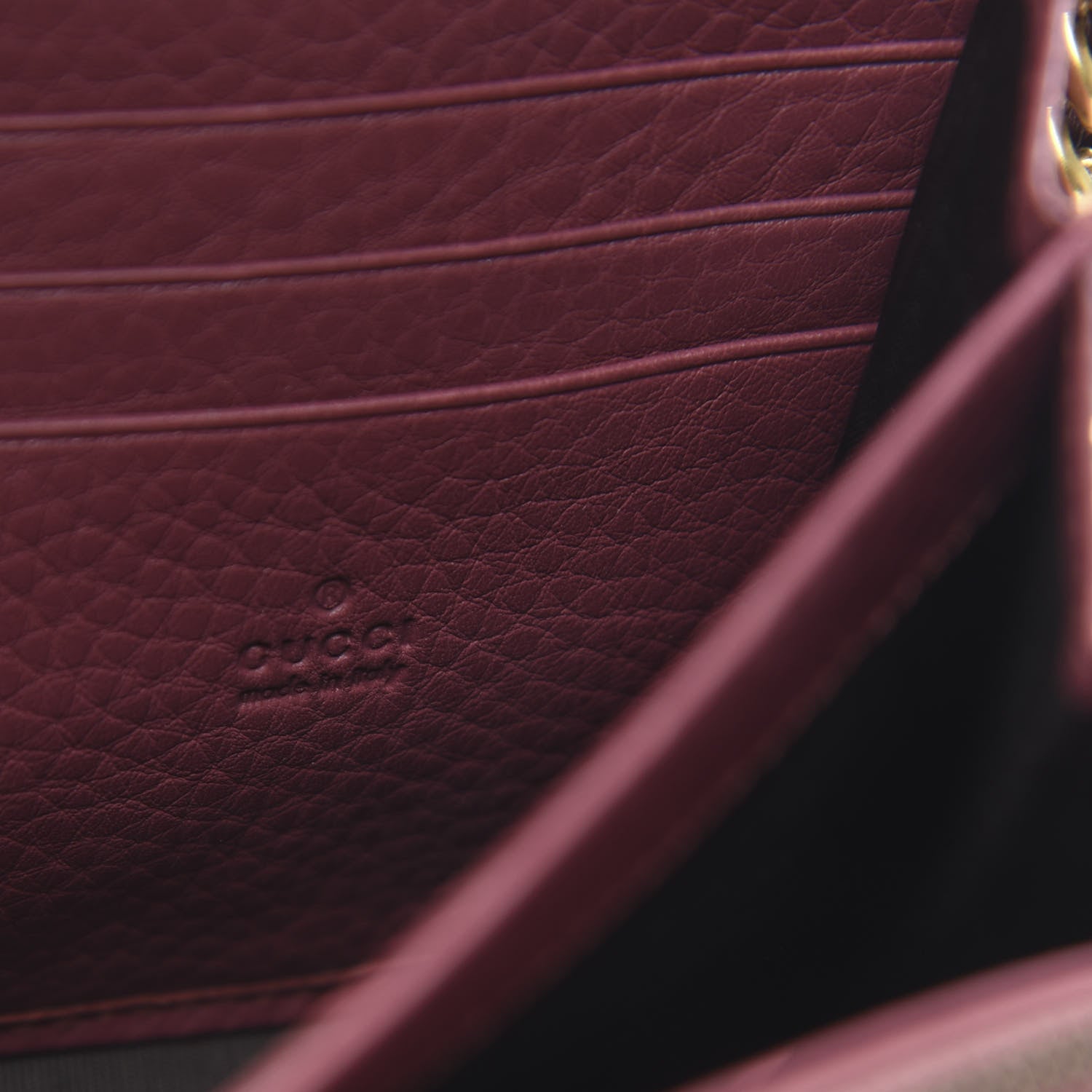 Gucci Cellarius Calfskin GG Marmont Chain Wallet Dry Rose 6 of 12