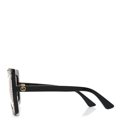 Gucci Acetate Crystal Oversize Sunglasses GG0148S Black 3 of 7