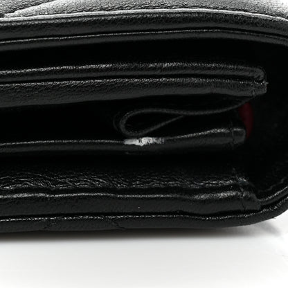 Chanel Lambskin Quilted Chanel 19 Flap Wallet Black 12 of 15