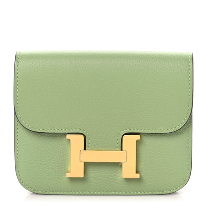 Hermes Evercolor Constance Slim Wallet Vert Criquet 1 of 12