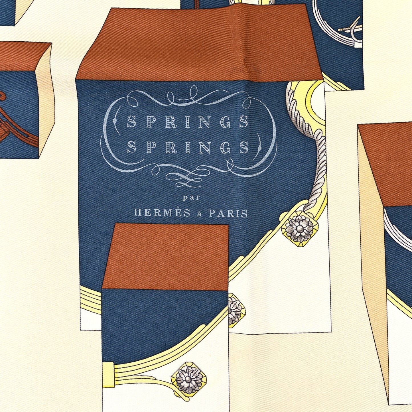 Silk Springs Springs Scarf 90 Creme Gris Fonce