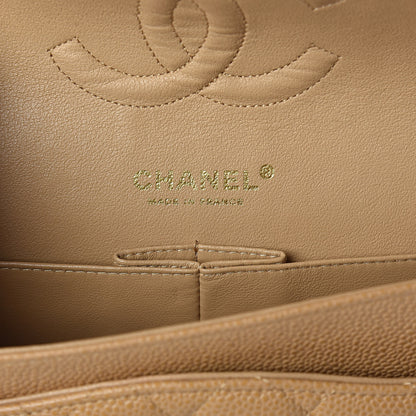 Chanel Caviar Quilted Medium Double Flap Beige 6 of 9