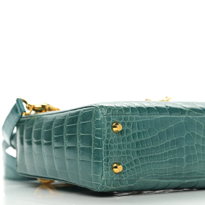 Christian Dior Shiny Crocodile Mini Lady Dior Green 9 of 10