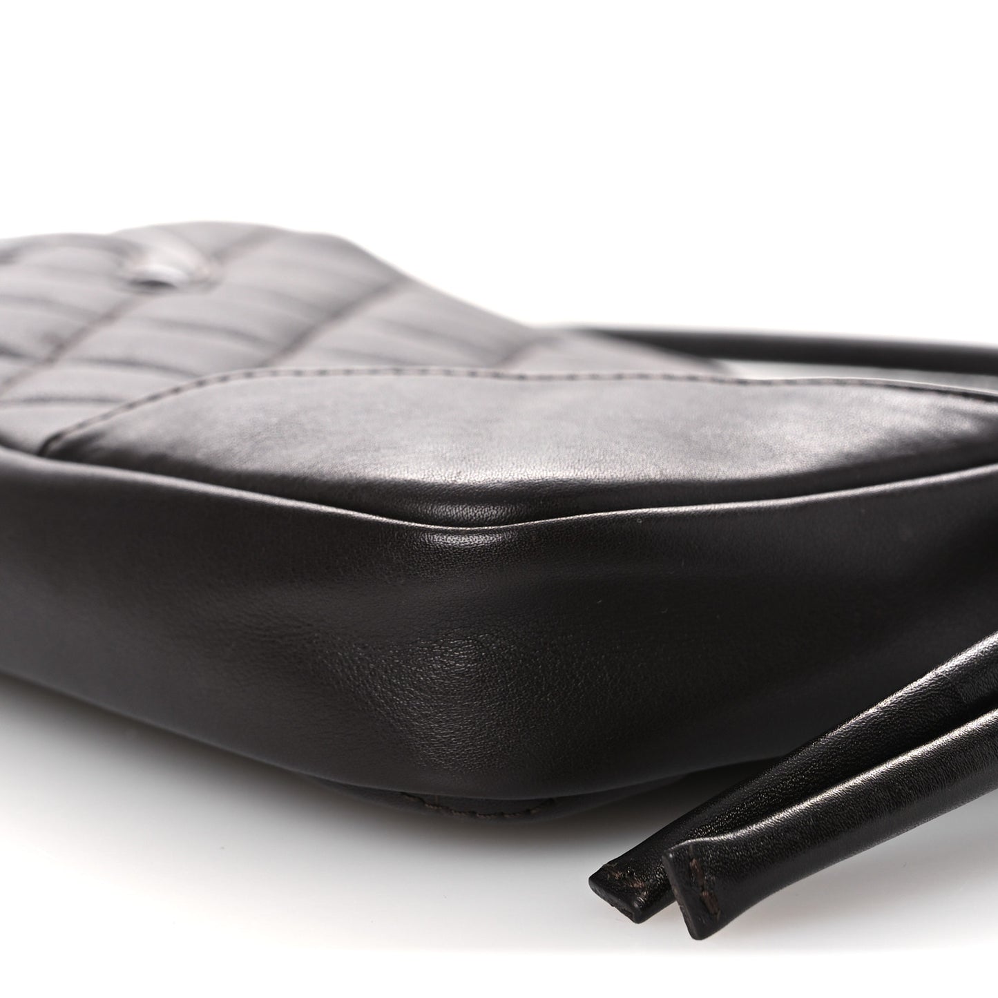 Calfskin Quilted Cambon Pochette Brown
