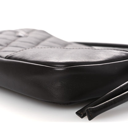 Chanel Calfskin Quilted Cambon Pochette Brown 10 of 12