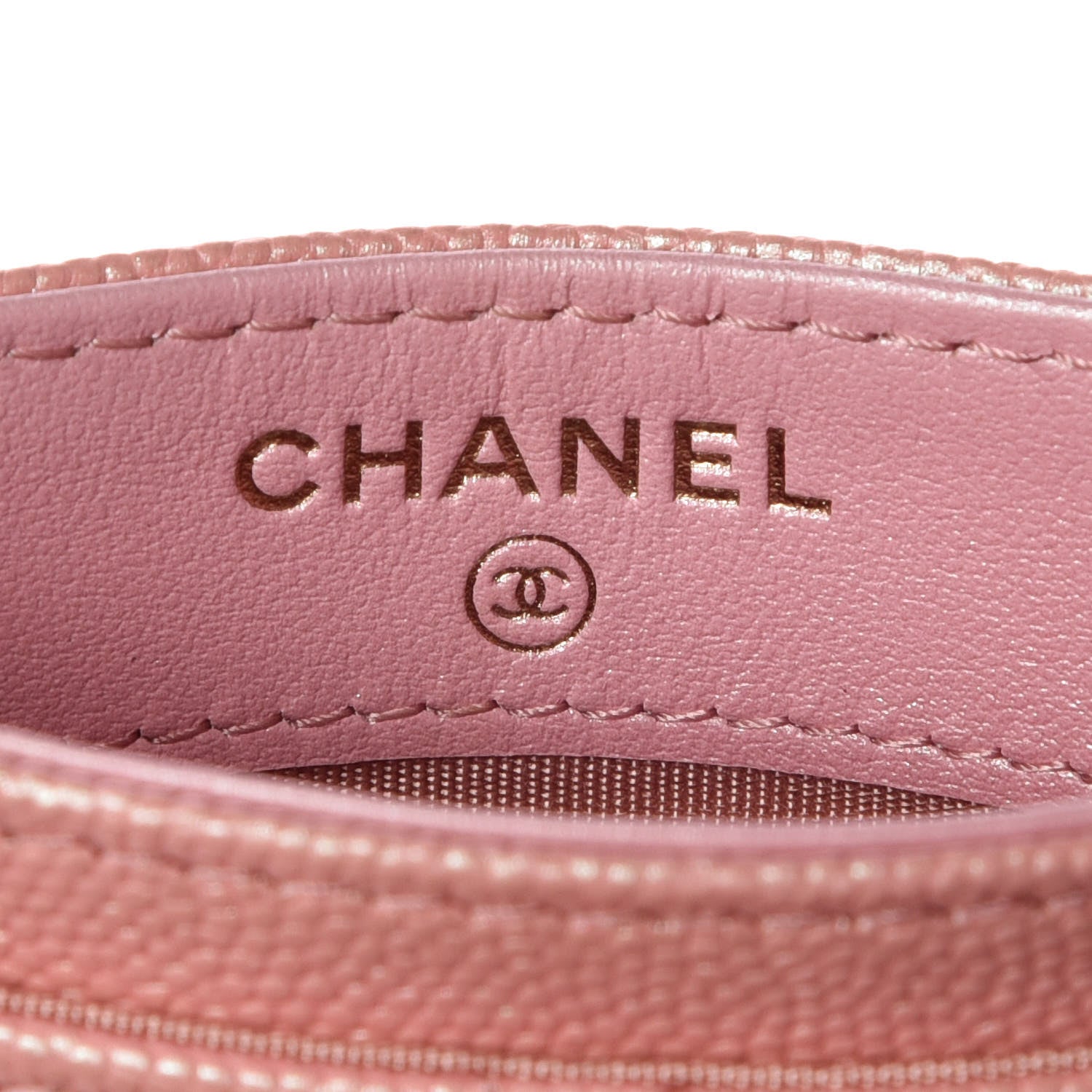Chanel Iridescent Caviar Quilted Card Holder Pink 6 of 9