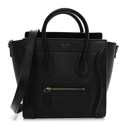 Celine Smooth Calfskin Nano Luggage Black 1 of 10