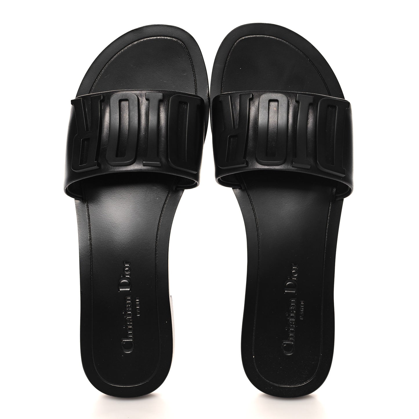 Calfskin Dio(r)evolution 10mm Slide Sandals 40 Black