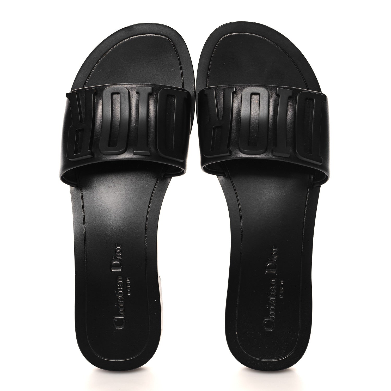 Christian Dior Calfskin Dio(r)evolution 10mm Slide Sandals 40 Black 2 of 10