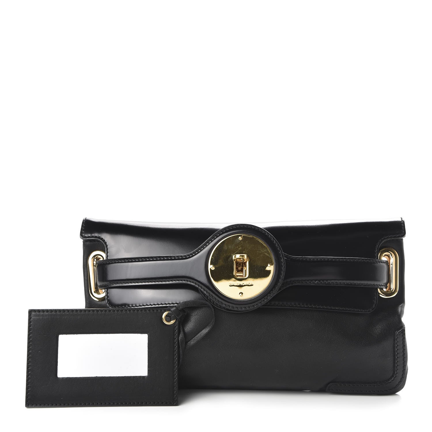 Balenciaga Calfskin Lune Clutch Black 1 of 10