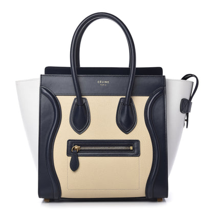 Celine Goatskin Smooth Calfskin Micro Tri-Color Luggage Firefly 1 of 9