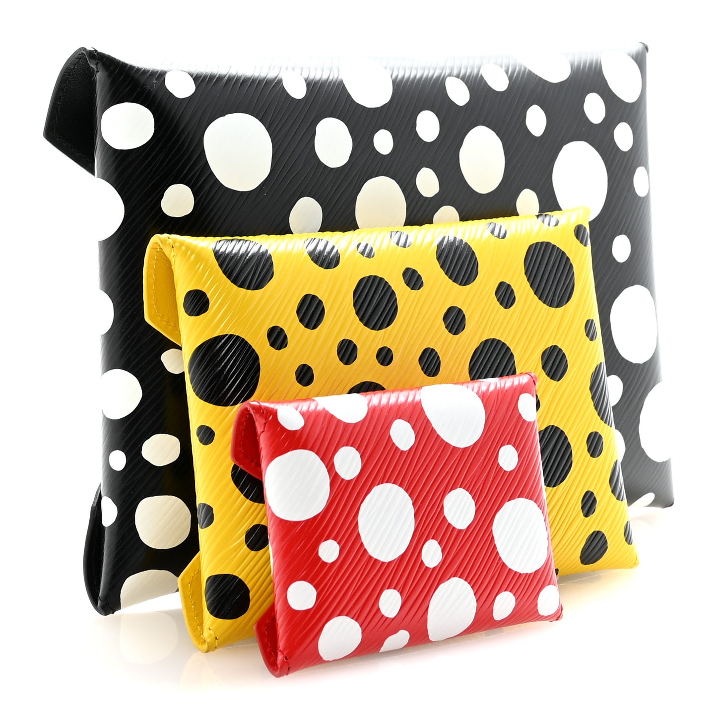 LV X YK Epi Kirigami Pochette Set Black Red Yellow