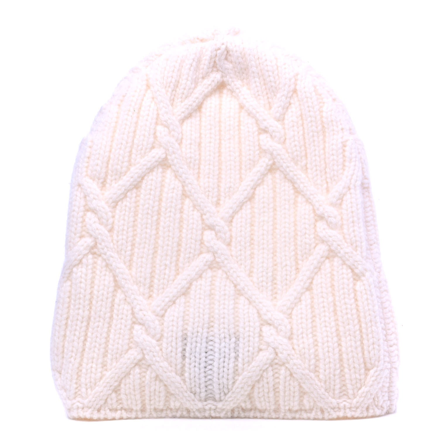 Chanel CHANE Cashmere CC Beanie Hat White 2 of 4