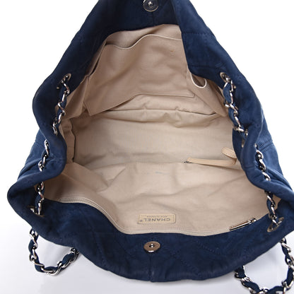 Chanel Ultra Soft Suede Natural Beauty Tote Blue 5 of 13