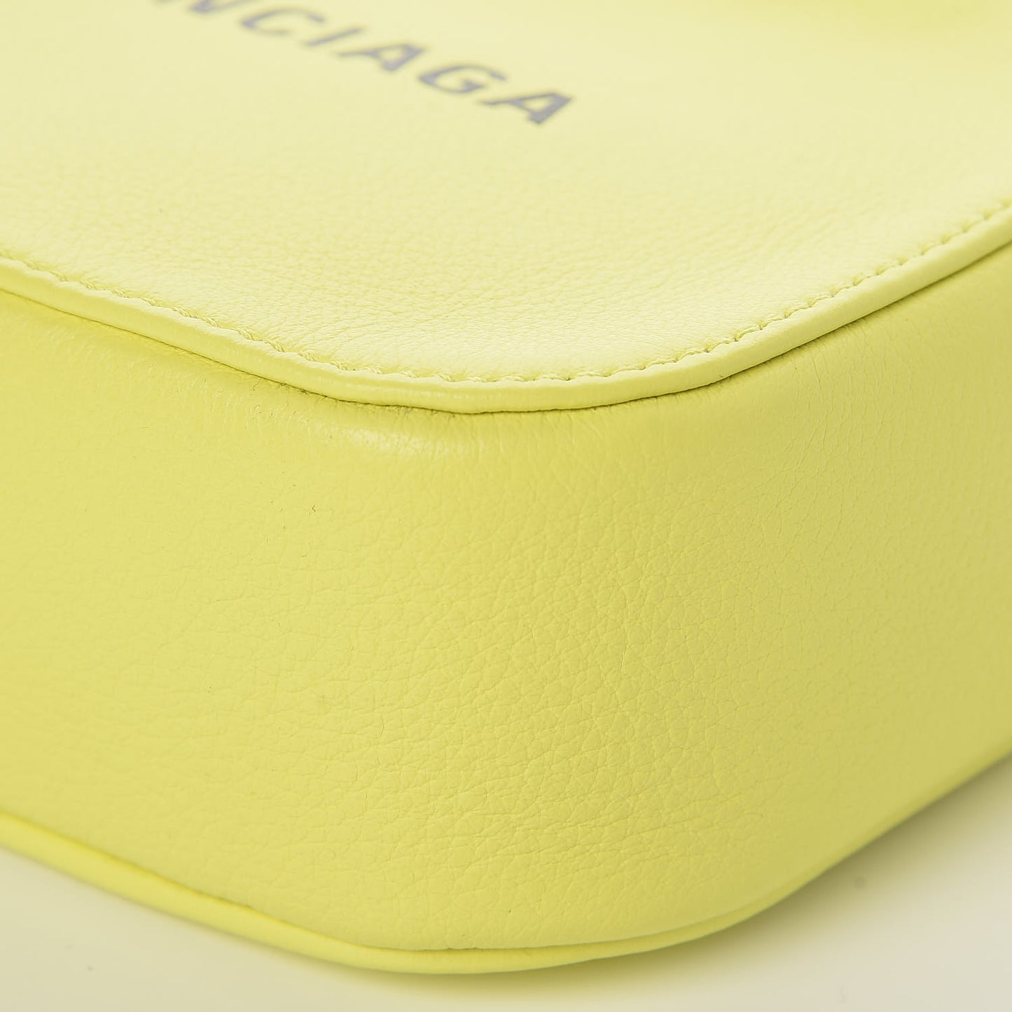 Calfskin Logo XS Everyday Camera Bag Acid Green Black