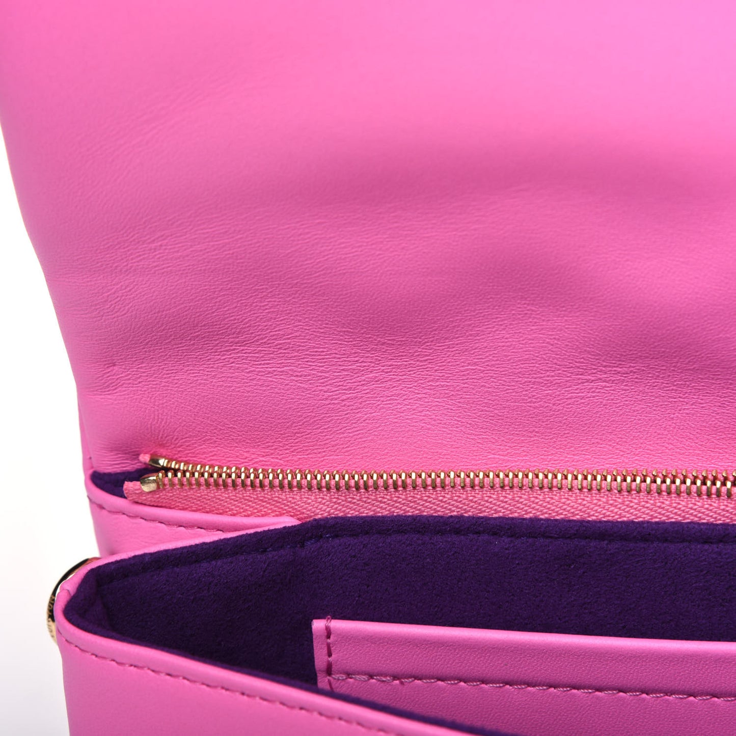 Lambskin Embossed Monogram Vuittamins Pochette Coussin Rose Violet