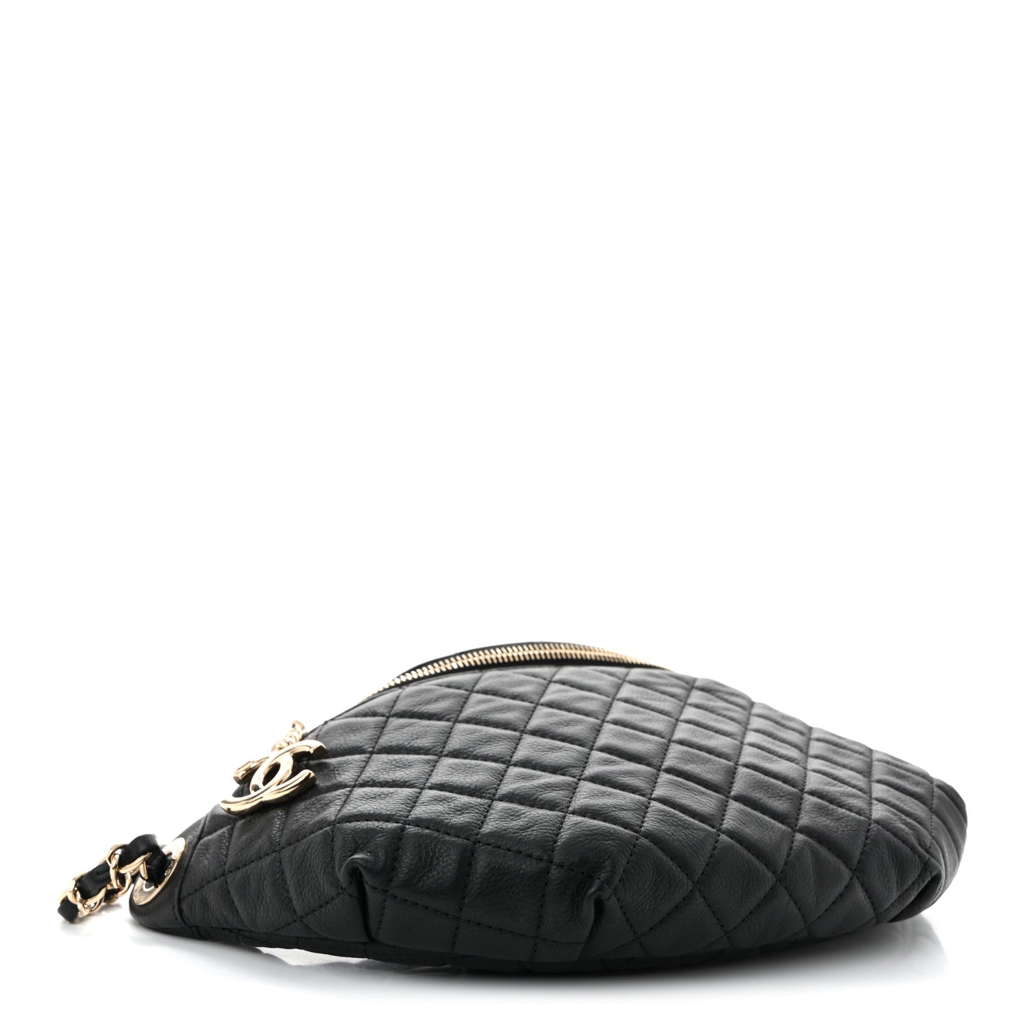 Chanel Calfskin Quilted Banane Waist Bag Fanny Pack Black 4 of 10