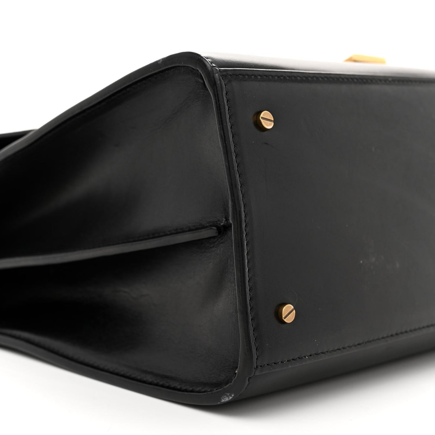 Smooth Calfskin Medium Classic Monogram Cassandra Top Handle Black Rouge Legion