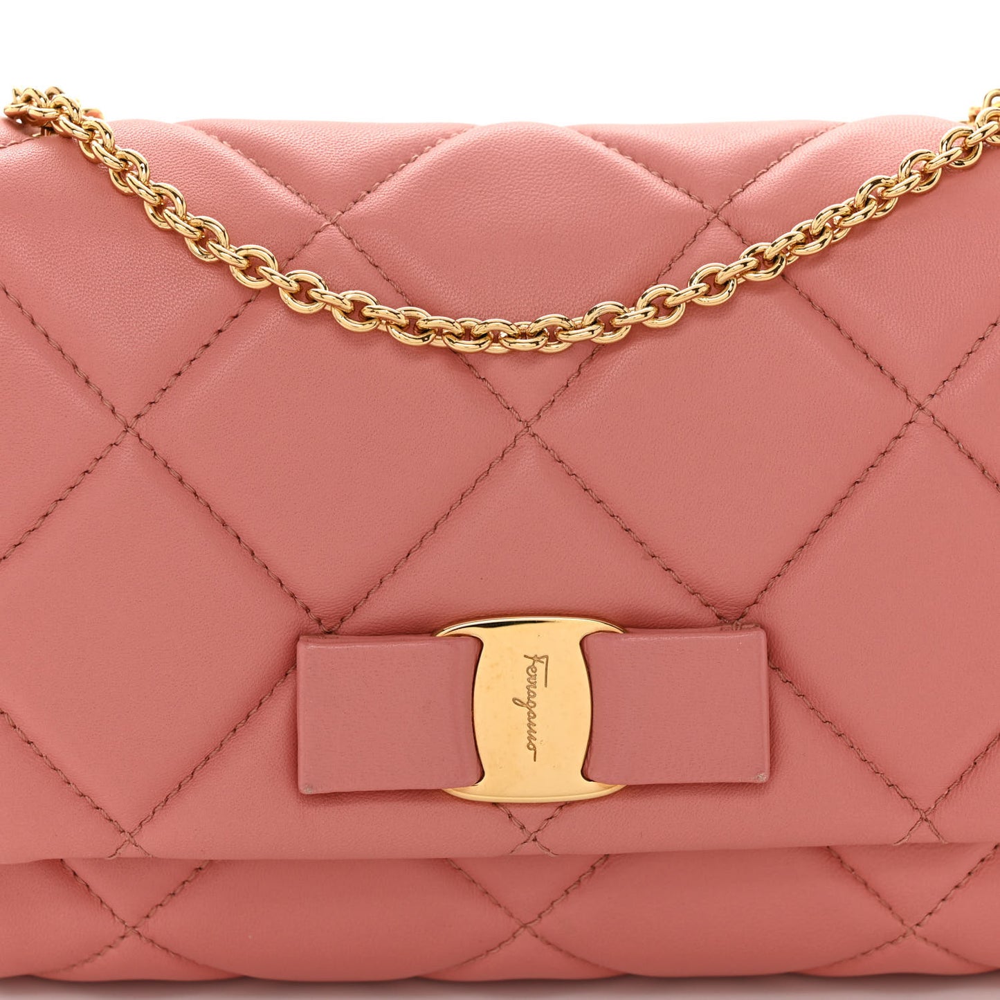 Nappa Quilted Ginny Crossbody Pink