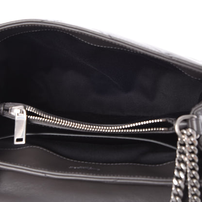 Saint Laurent Calfskin Y Quilted Monogram Small Loulou Chain Satchel Earth 6 of 7