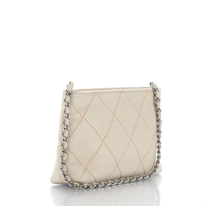 Chanel Lambskin Surpique Stitch Pochette Beige Clair 3 of 8