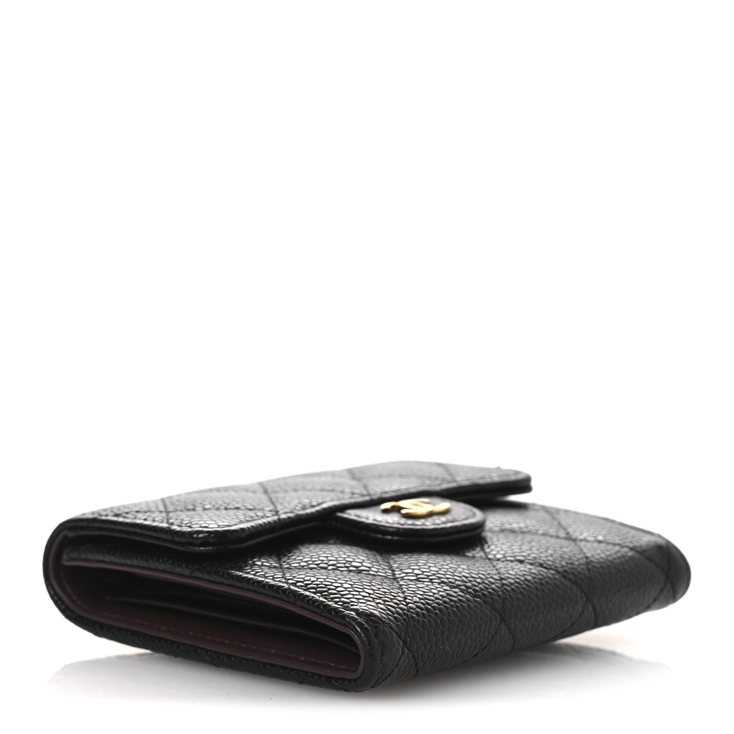 Chanel Caviar Quilted Compact Flap Wallet Black 4 of 10