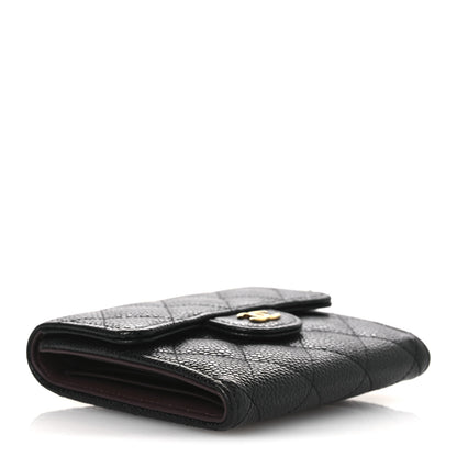 Chanel Caviar Quilted Compact Flap Wallet Black 4 of 10