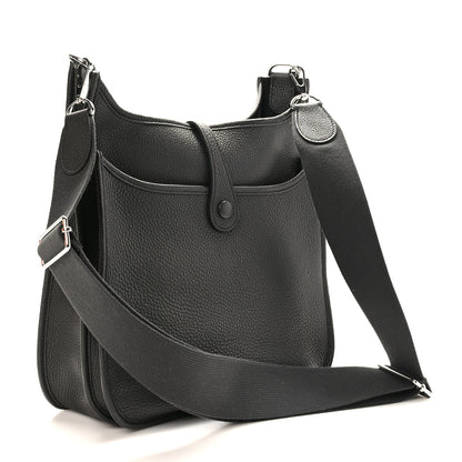 Hermes Taurillon Clemence Evelyne III PM Plomb 3 of 10