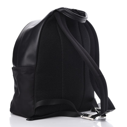 Fendi Nylon Vitello Liberty Metal Monster Eyes Rounded Backpack Black 3 of 10