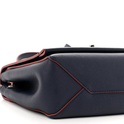 Louis Vuitton Calfskin Lockme II Chain Bag BB Marine Rouge 8 of 9