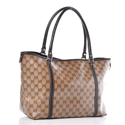 Gucci Crystal Monogram Medium Joy Tote Beige Ebony Testa di Moro 3 of 12