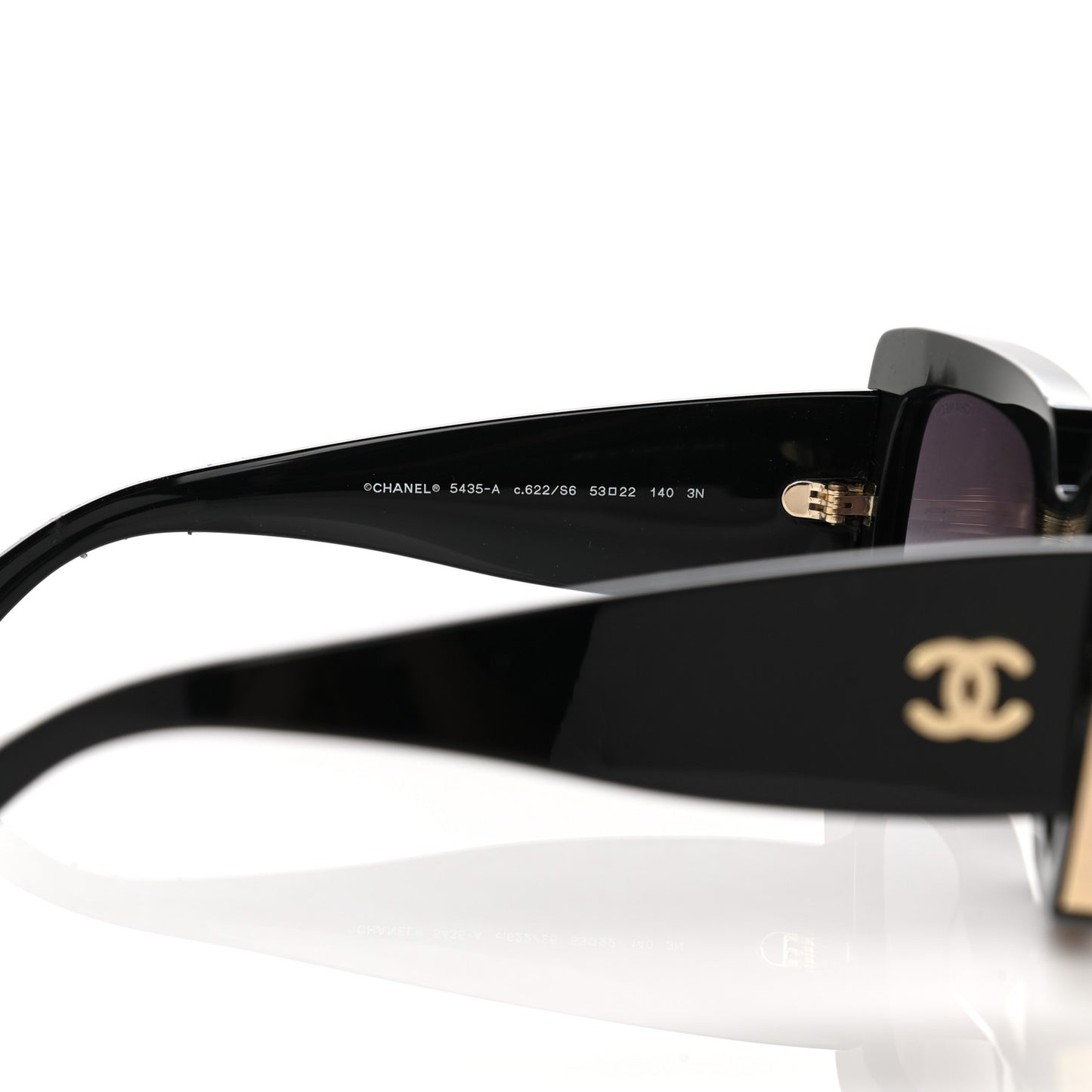Acetate Rectangle Sunglasses 5435 Black