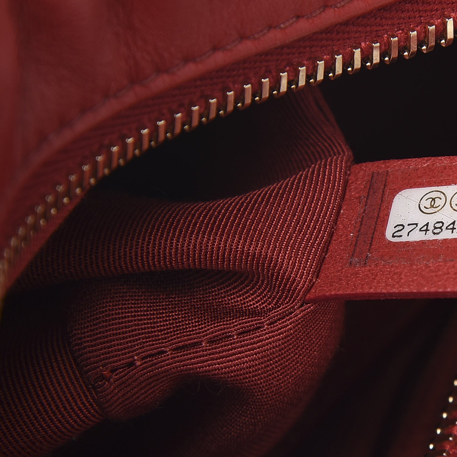 Chanel Aged Calfskin Chevron Quilted Medium Gabrielle Hobo Red 7 of 10