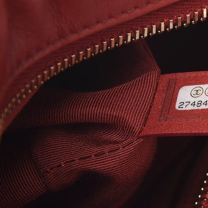 Chanel Aged Calfskin Chevron Quilted Medium Gabrielle Hobo Red 7 of 10