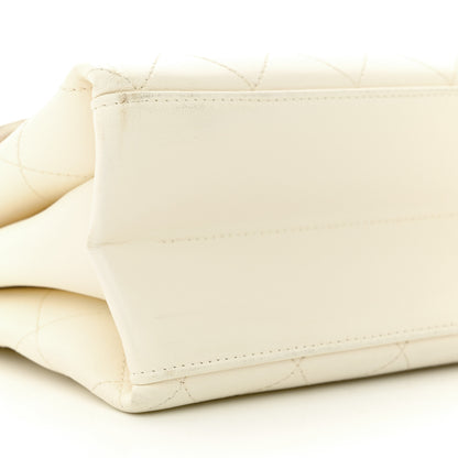 Chanel Lambskin Quilted Coco Luxe Top Handle Flap White 11 of 15