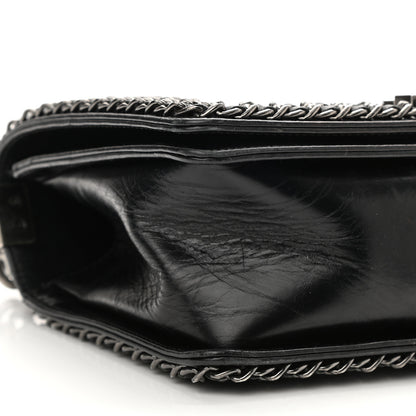 Chanel Glazed Calfskin Quilted Medium Boy Chained Flap Black 9 of 13