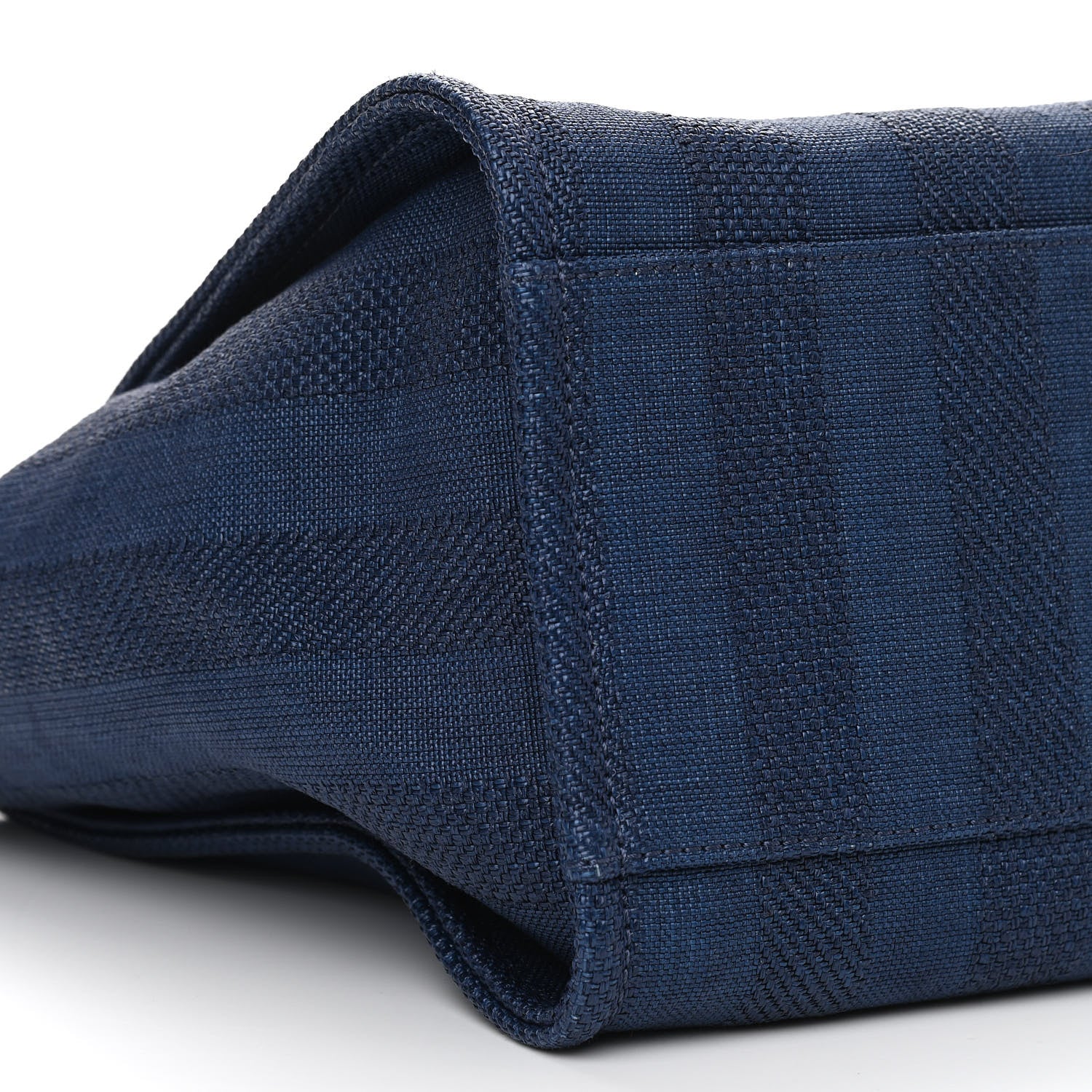 Chanel Mixed Fibers Striped Medium Deauville Tote Navy Blue 9 of 10