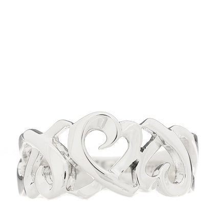 Tiffany Sterling Silver Paloma Picasso Loving Heart Band Ring 52 6 1 of 6